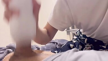 【個人撮影】素人カップル 高速手コキオナホでお手伝いしたよ♡ 初オナホ体験 日本人 Japanese Hentai Amateur Couple Handjob Onahole