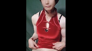 メスイキ女装子 Japanese Crossdresser Teasing