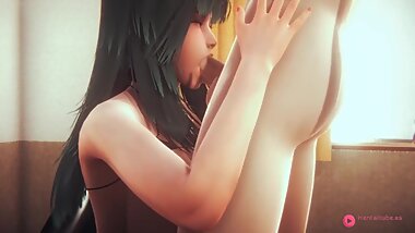 Fire Emblem Hentai Byleth Suck a Dick with Cumshot in her Mouth - Japanese Asian Manga Anime Porn