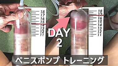 【100日後にチンコ大きくなる僕 Day2】I will have a Bigger Cock in 100 Days. Penis Pump Training. 【SEASON 1】