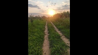 POV Daring Guy make a Piss in Public during an Amazing Sunset # almost get Caught !