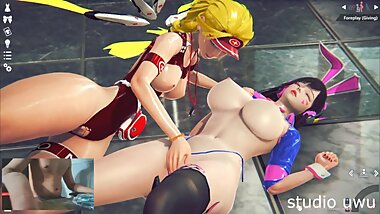 HS2 3d Hentai Dva Mercy Overwatch having Fun