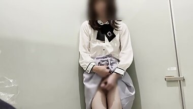 [crossdressing] Japanese Masturbation with a Lot of Ejaculation in a Cute Uniform 💕