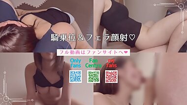 After Cowgirl Sex, I Gave him a Blowjob and got a Facial (Japanese/asian/amateur/real Couple)