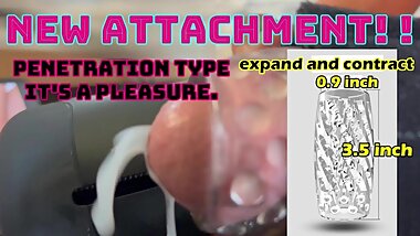 Use Attachments that are not for the Handy. the through Hole Feels Good. Automatic Masturbation