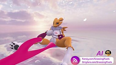 Sneezing Pixels Playing with her Pussy at Sunrise