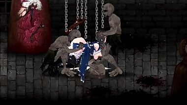 【h GAME】魔女は復讐の夜に♡拘束アニメーション③ エロアニメ