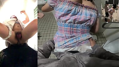 Japanese Crossdresser Ayumi Blowjob Analsex Public Toilet 034