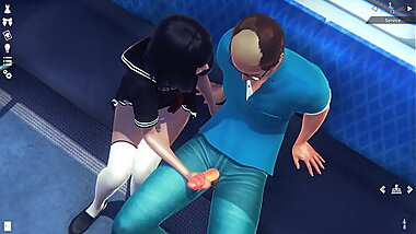 Professor meets his student in the subway