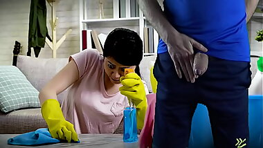 Japanese Maid Cleans Up My Sticky Cum