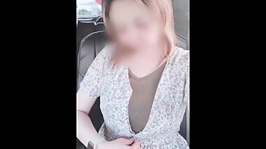 Japanese Bigtits Woman Showed my Boobs in the Car ⭐️i'm Showing my Face at the Fan Club⭐️ Fans.