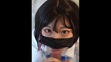 【個人撮影】おしゃぶり大好き素人のガン見フェラ【縦型動画】